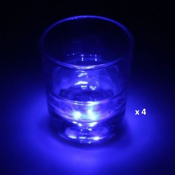 Dessous De Verre LED Autocollants - 12 Pièces, 7 Couleurs, Pour Fêtes, Bars Et Soirées à Thème