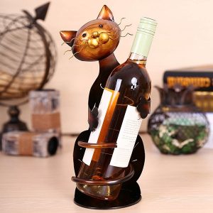 Porte bouteille de vin chat 4