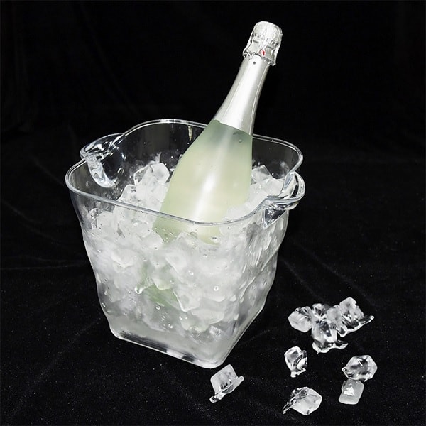Seau à Glace Transparent Sweetness - 43.5x20x16.5cm - Pour Champagne, Cocktails, Fêtes