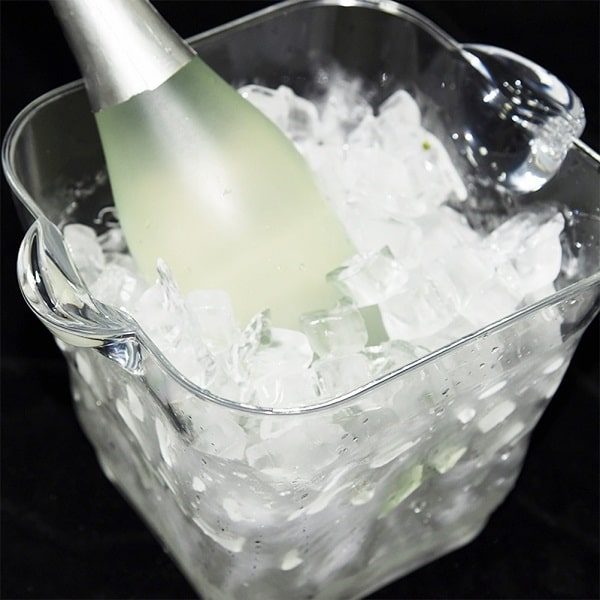 Seau à champagne en plastique transparent, 4