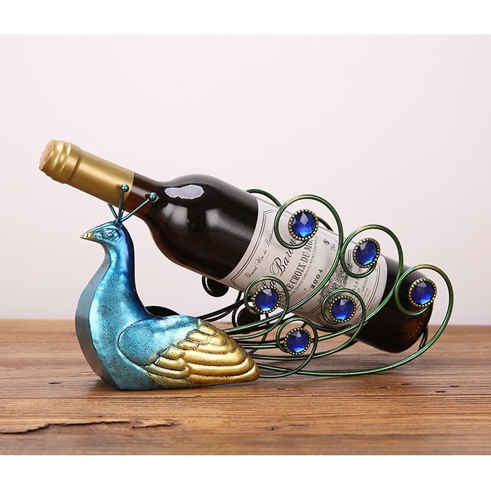 Lot De 4 Porte-bouteilles En Métal - Casier à Vin Décoratif étroit Pour Cave, Bar Ou Restaurant - 11