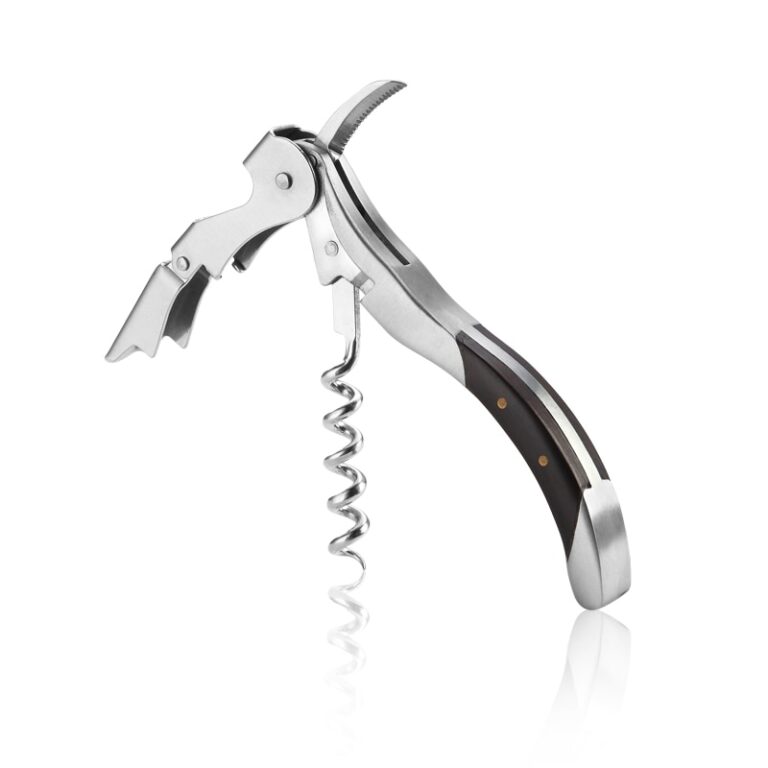 Lot De 4 Tire-bouchons Sommelier 3 En 1 - Inox, Avec Décapsuleur Et Coupe-capsule - Double Charnière Pour Levier Facile - 6