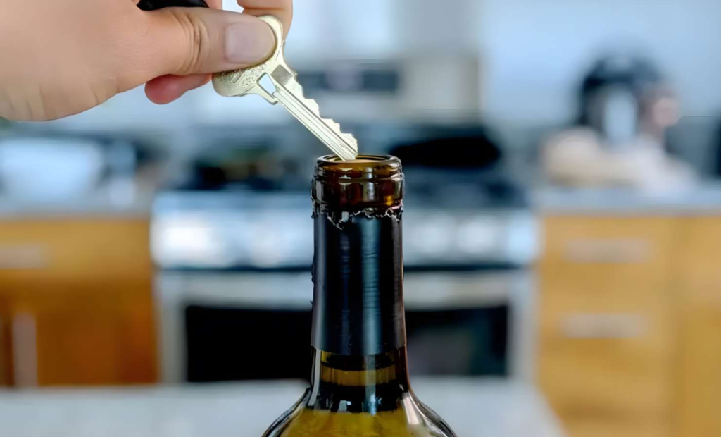 ouvrir une bouteille de vin sans tire bouchon